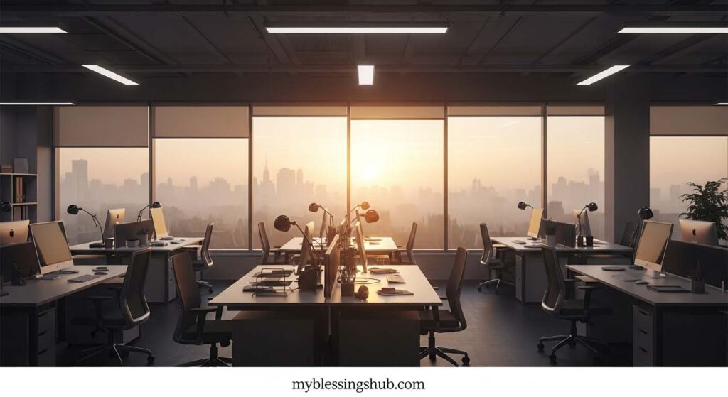 thursday morning motivational quotes workspace with natural lighting