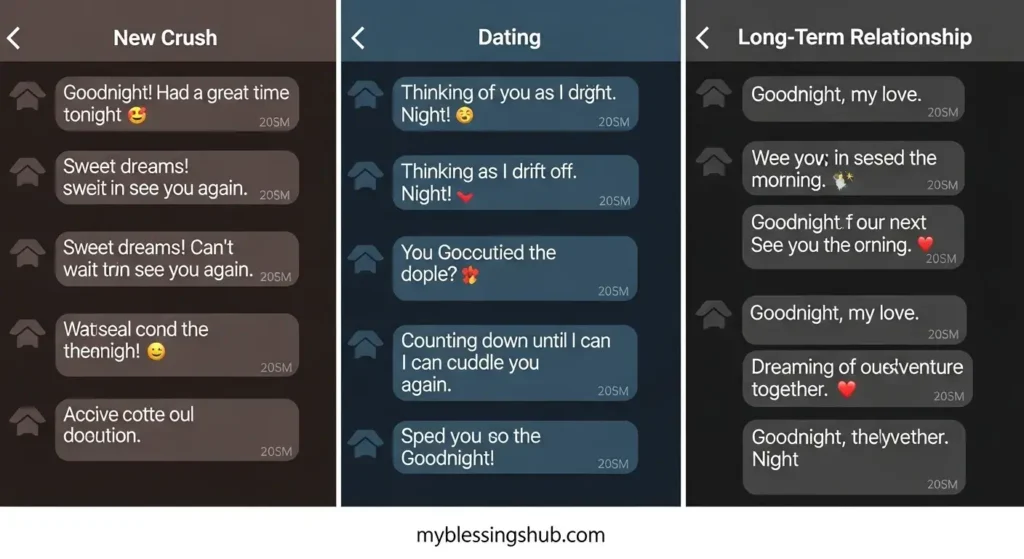 bedtime love messages