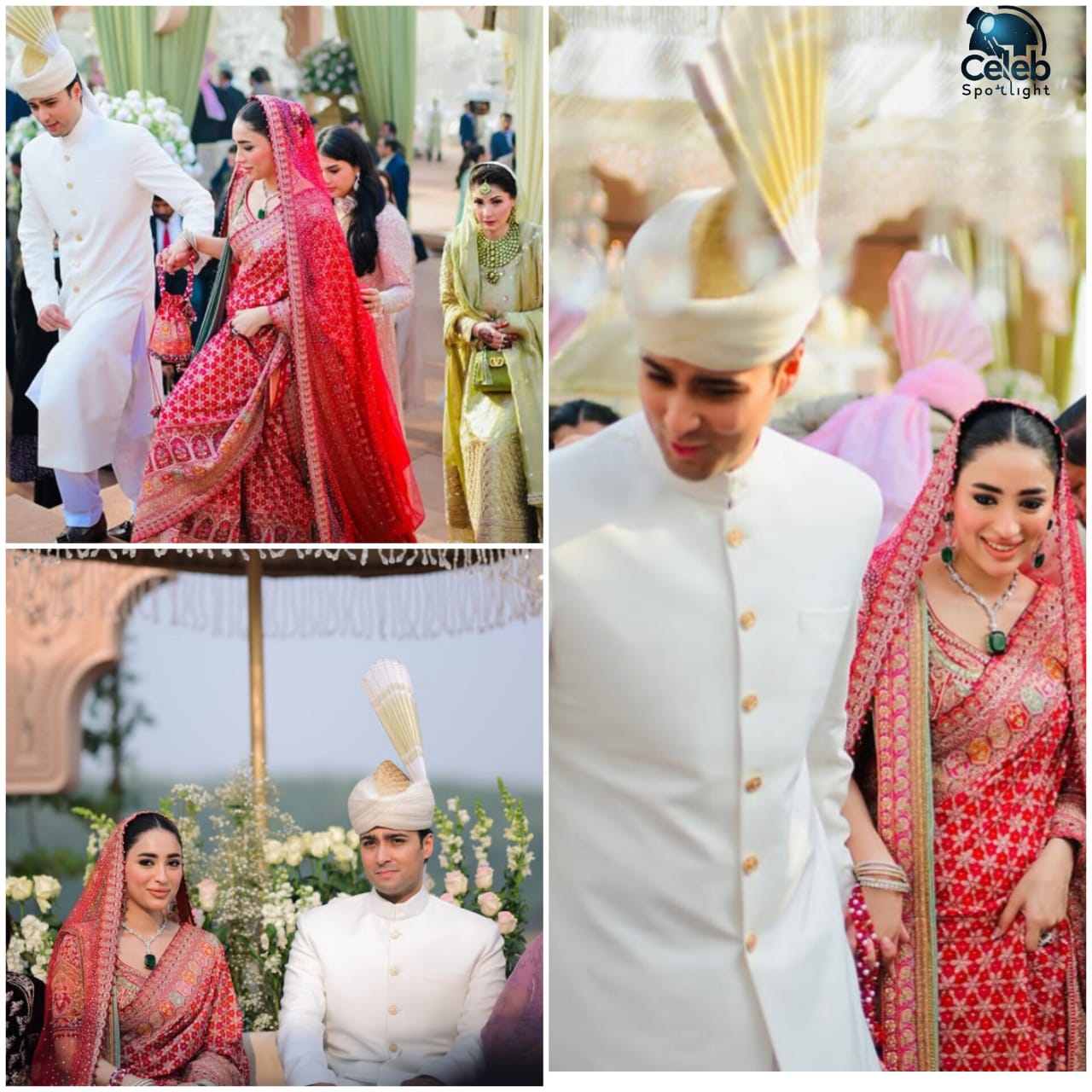 Maryam Aurangzeb in Nomi Ansari dress at Junaid Safdar wedding