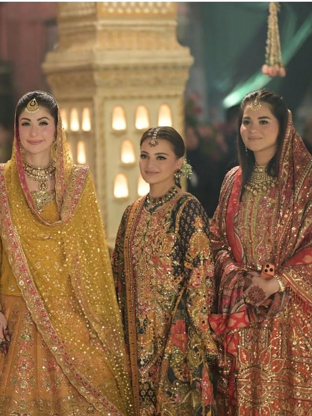 Maryam Aurangzeb in Nomi Ansari dress at Junaid Safdar wedding