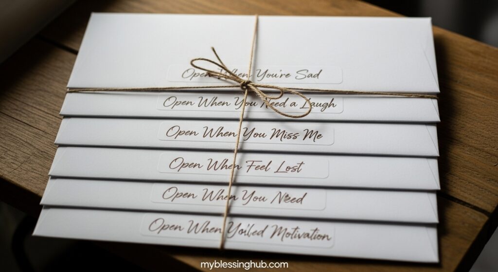 open when letter ideas for friends