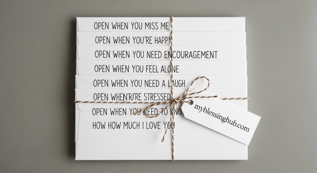 open when letter ideas for friends