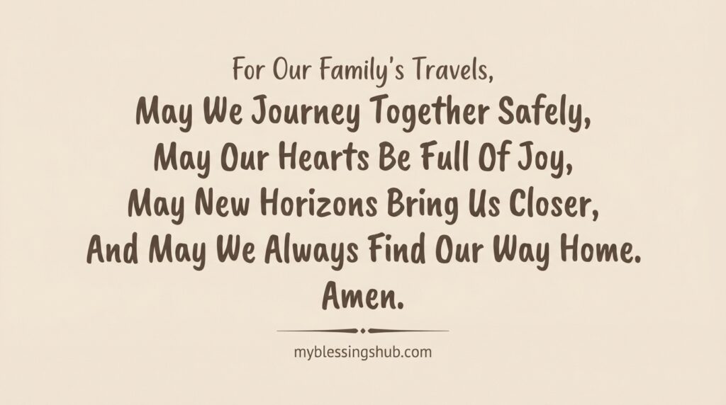 Safe Travel Prayer for Family