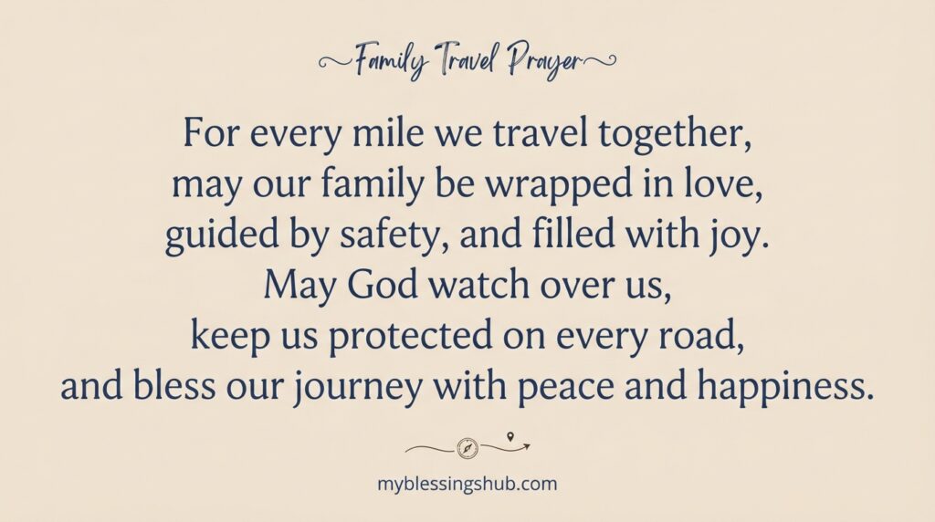 Safe Travel Prayer for Family