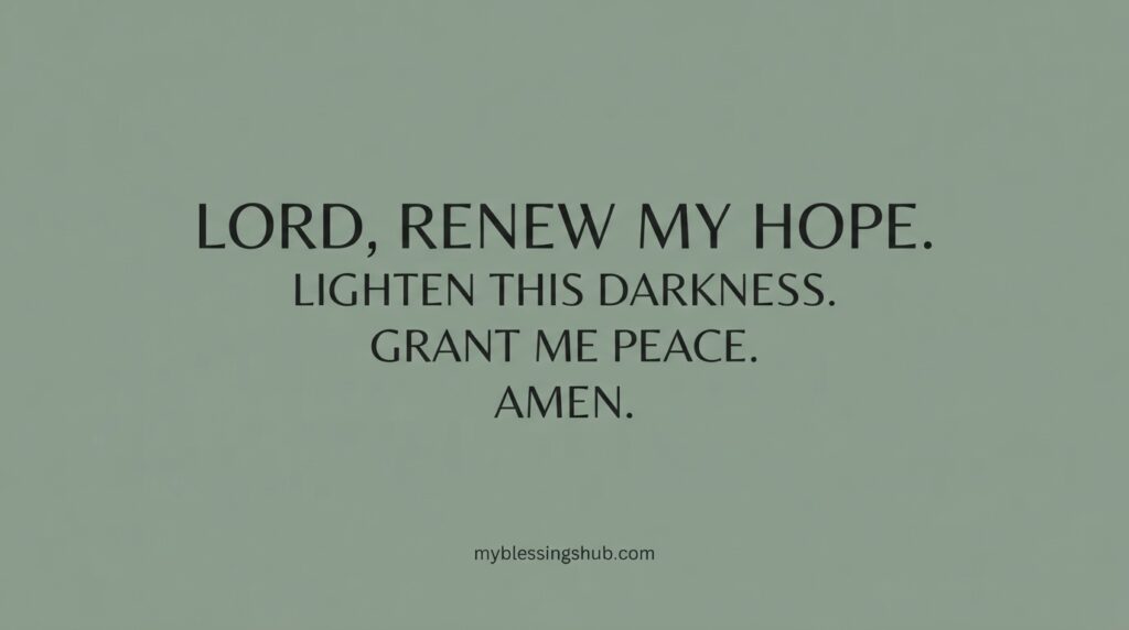 daily prayer for depression and sadness