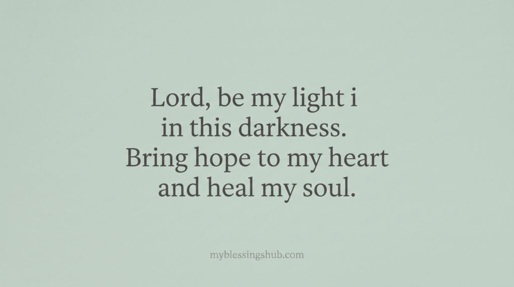 daily prayer for depression and sadness