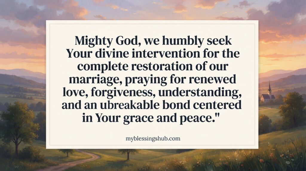Prayer for Marriage Restoration