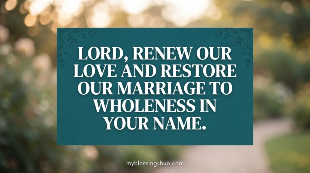 Prayer for Marriage Restoration