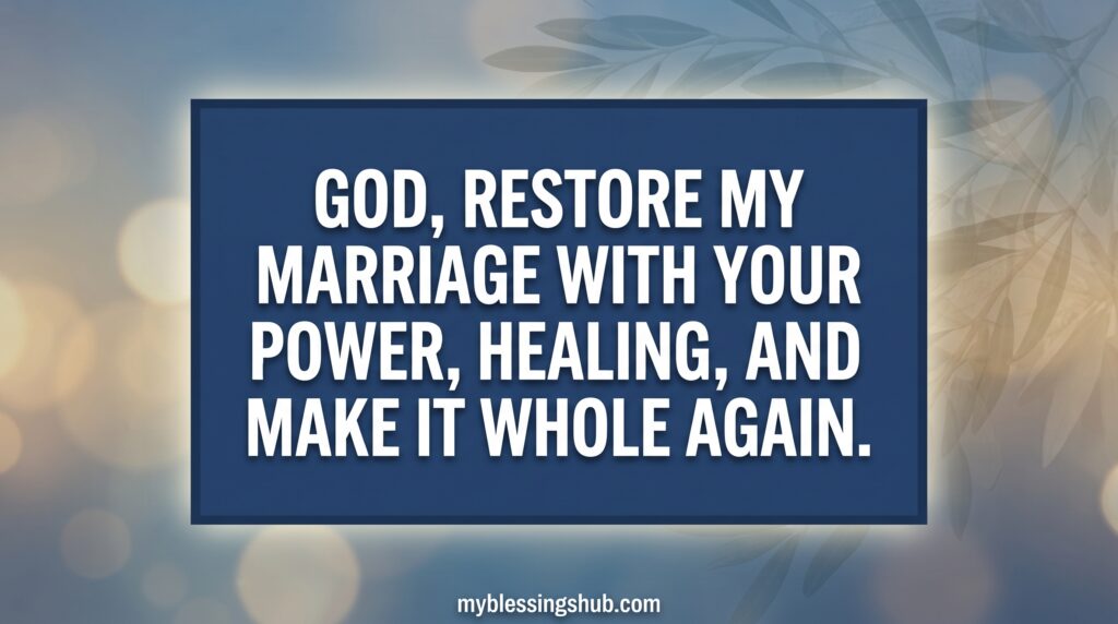 Prayer for Marriage Restoration