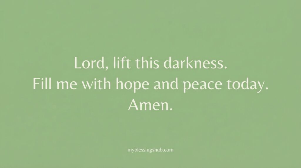 daily prayer for depression and sadness