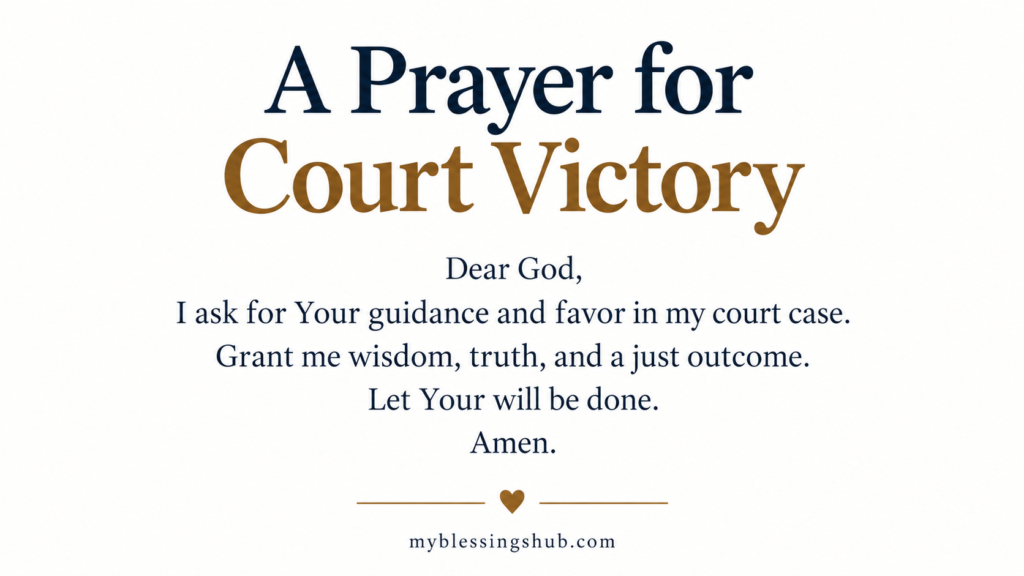 Prayers for Winning a Court Case
