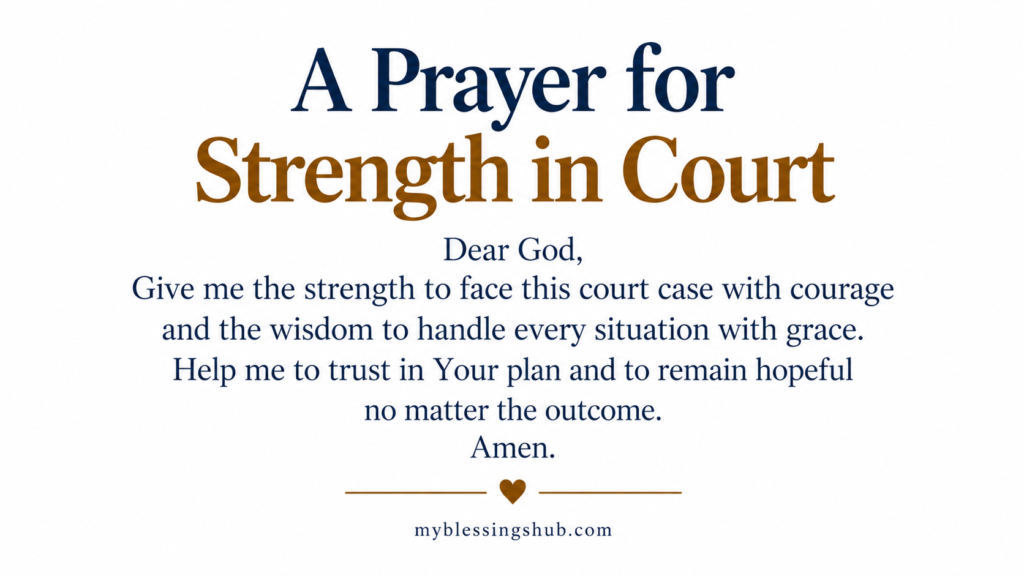 Prayers for Winning a Court Case