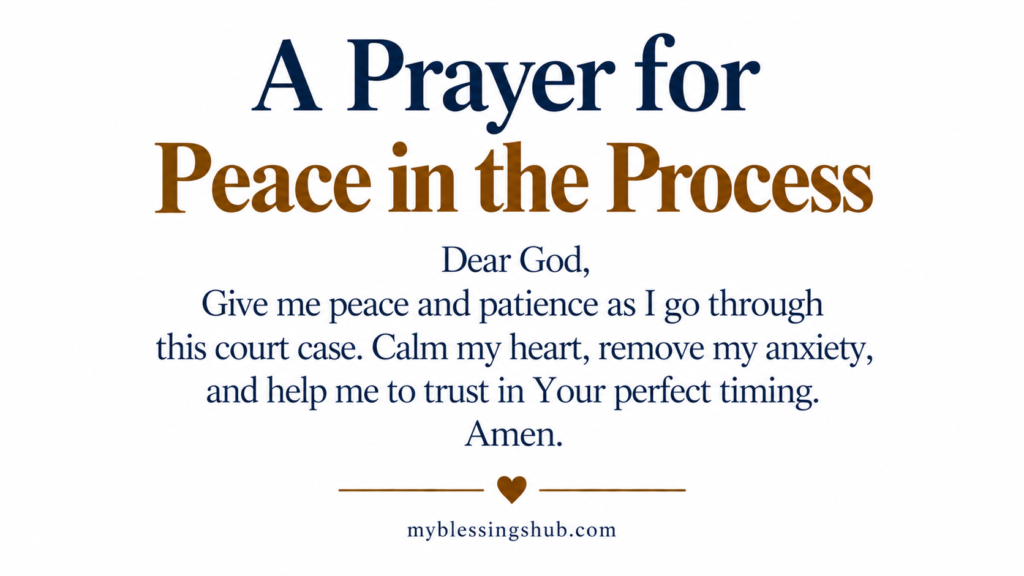 Prayer for winning a court case and seeking a fair judgment
