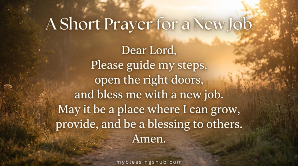 Prayer for a New Job and Interview Success