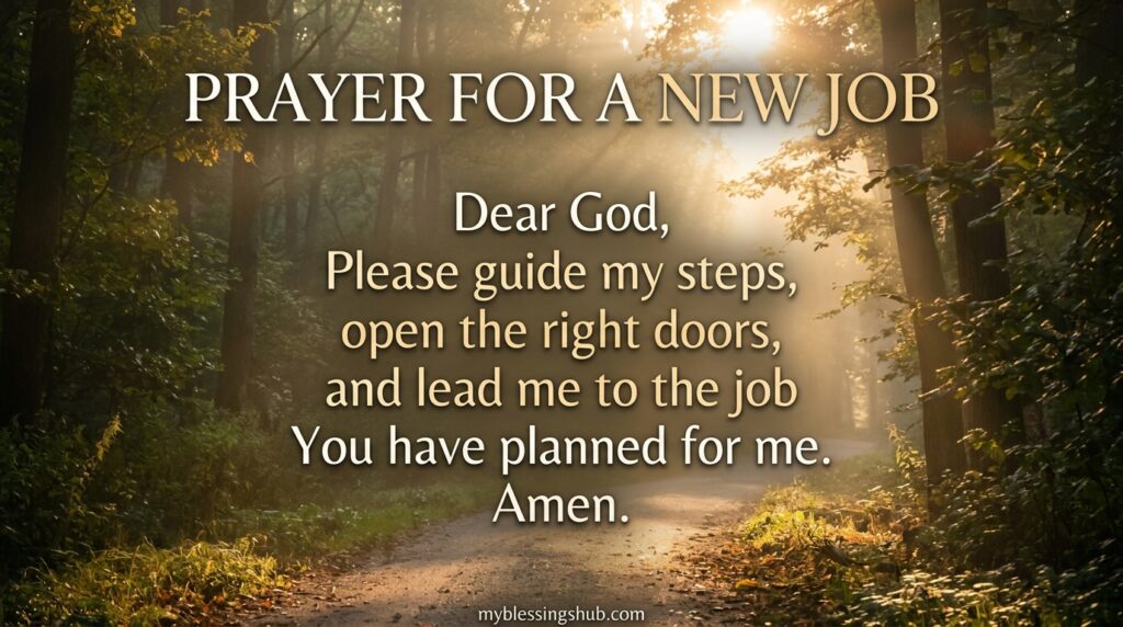 Prayer for a New Job and Interview Success