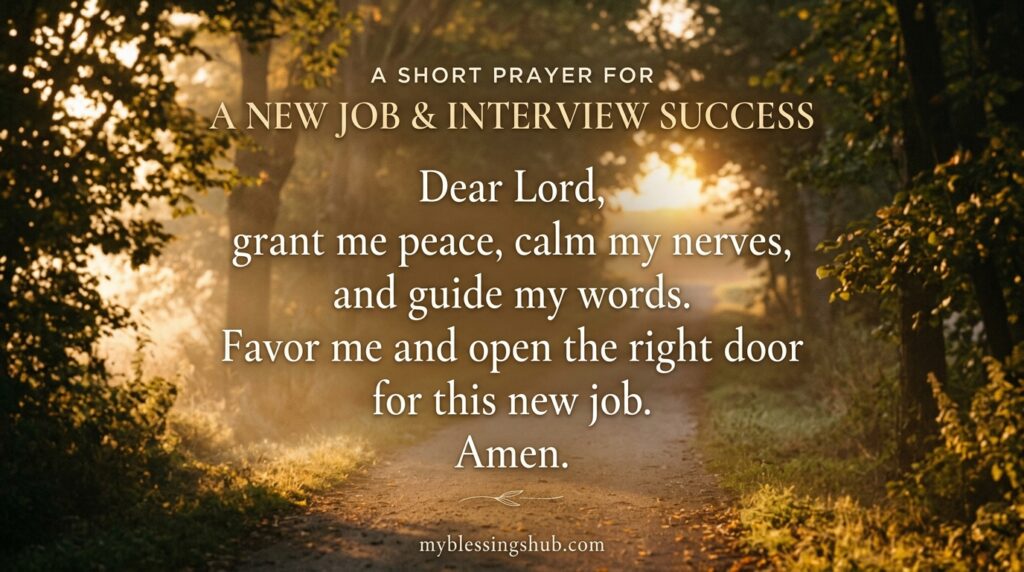 Prayer for a New Job and Interview Success