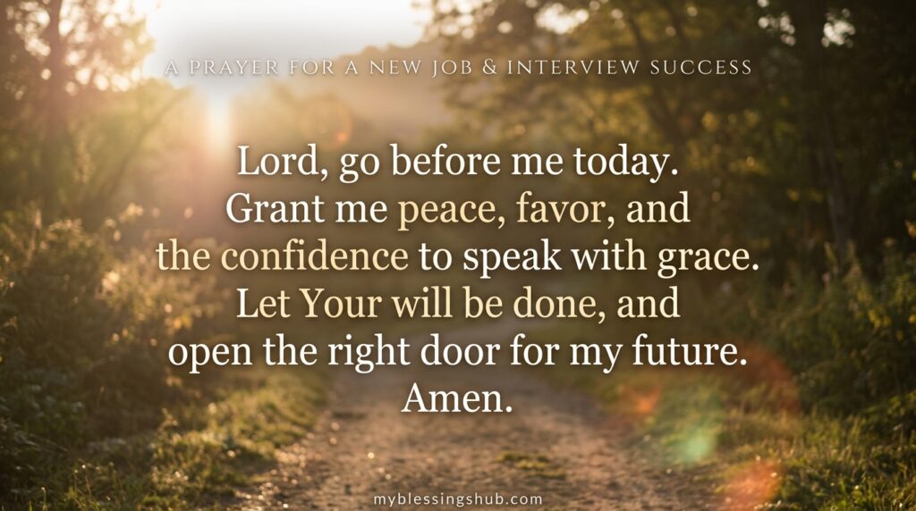 Prayer for a New Job and Interview Success