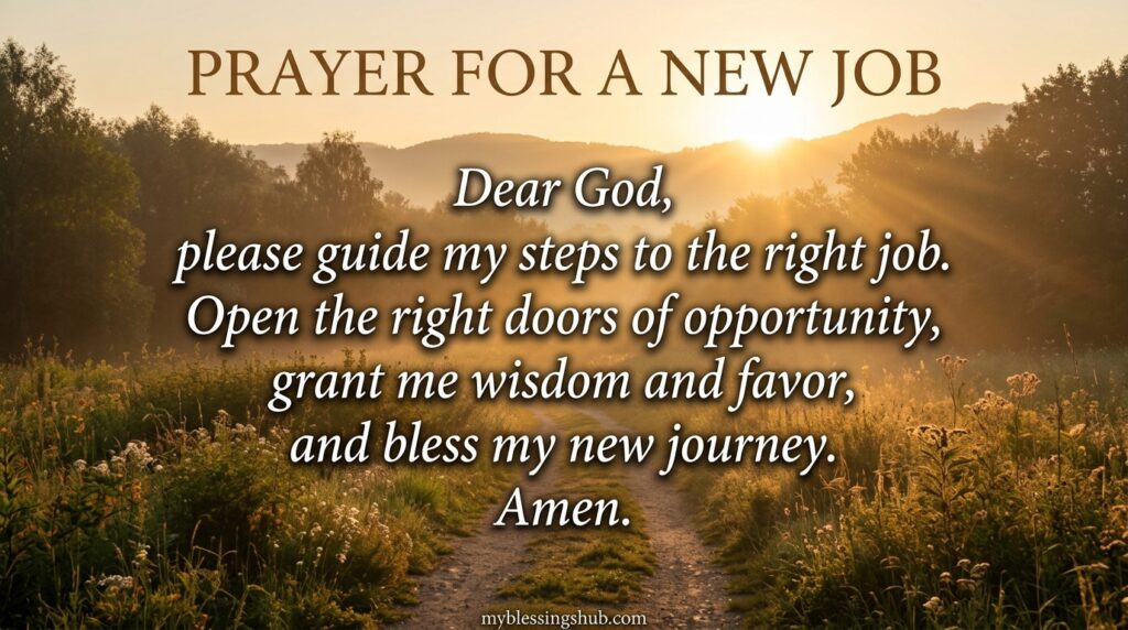 Prayer for a New Job and Interview Success