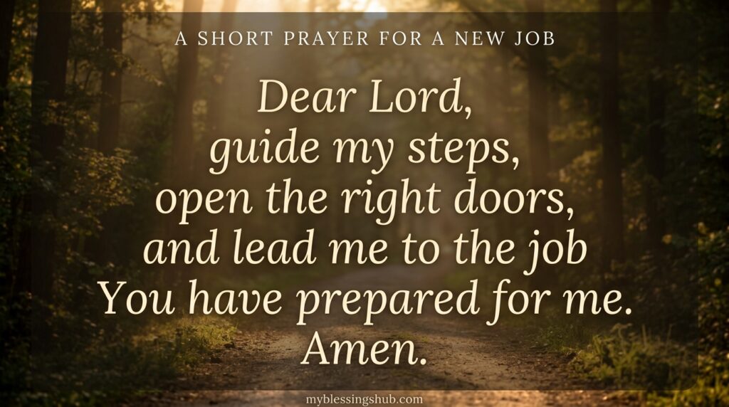 Prayer for a New Job and Interview Success