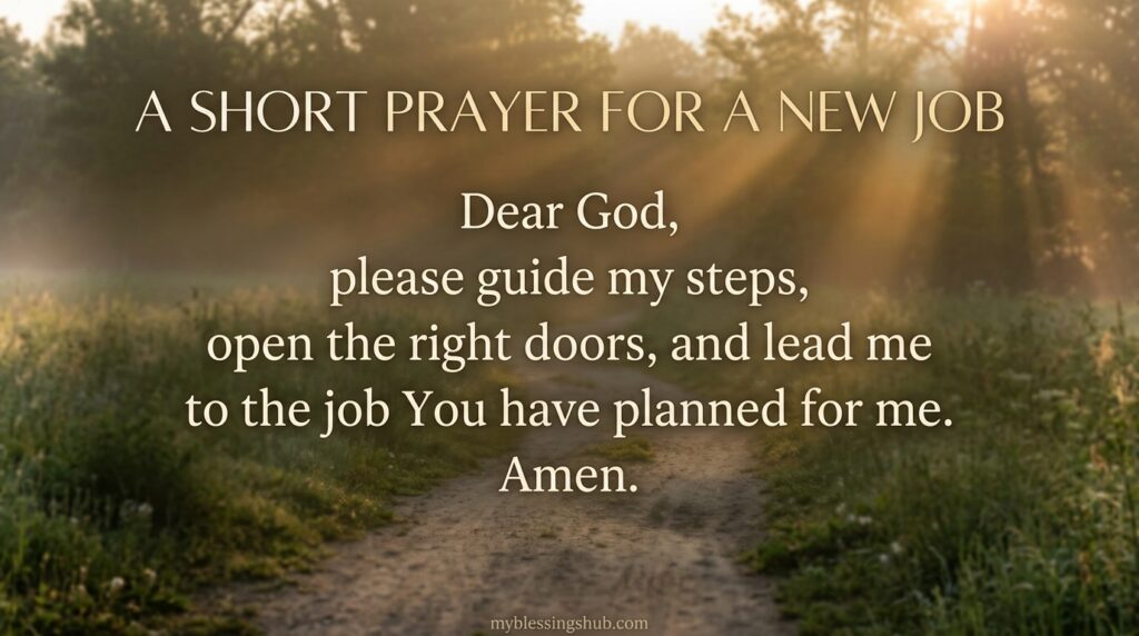 Prayer for a New Job and Interview Success
