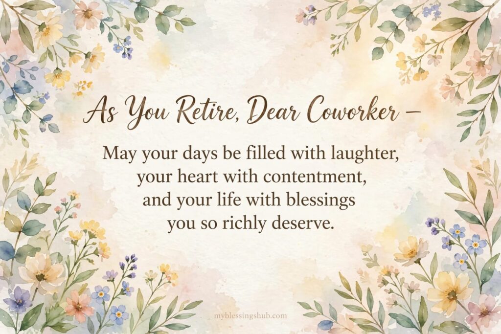 Retirement Blessings for a Coworker