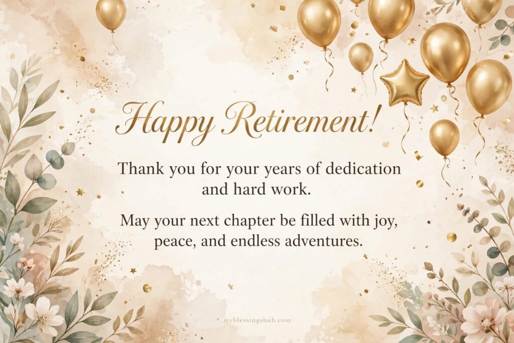 Retirement Blessings for a Coworker