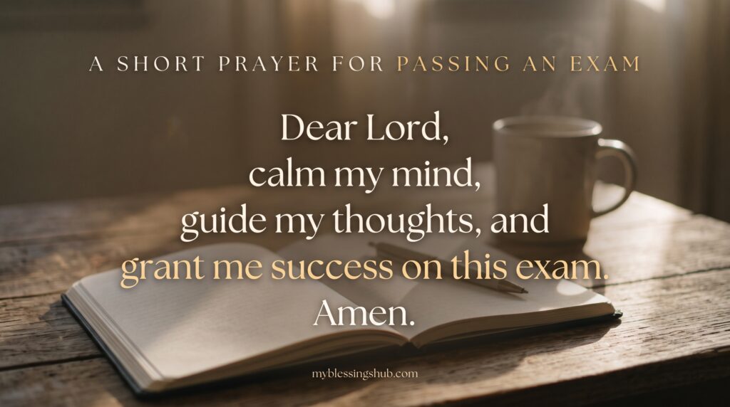 Short Prayer for Passing an Exam Successfully