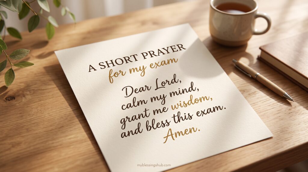 Short Prayer for Passing Exam