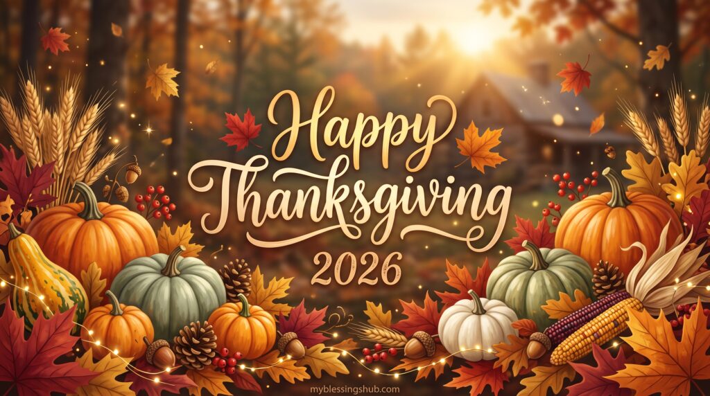 short thanksgiving blessings quote graphic for family text messages