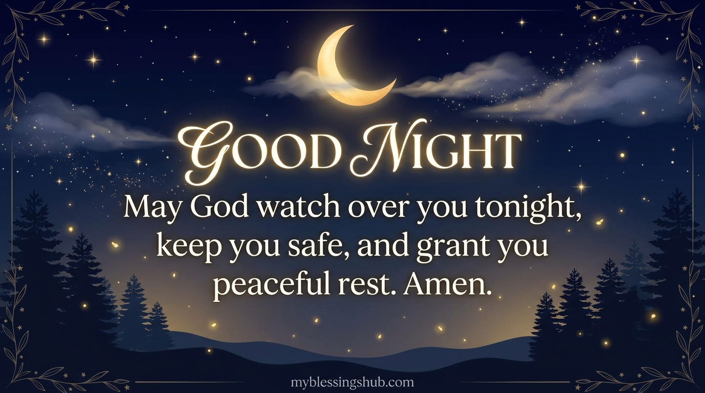 Good Night Blessings and Prayers for Peaceful Sleep