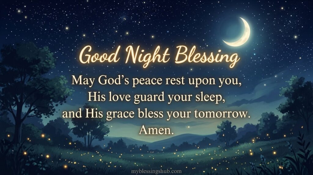 Good Night Blessings and Prayers for Peaceful Sleep
