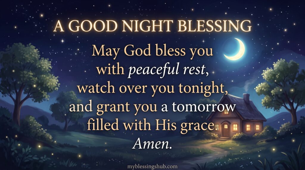 Good Night Blessings and Prayers for Peaceful Sleep